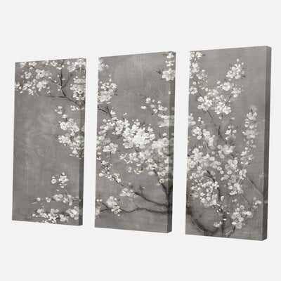 'White Cherry Blossoms II' Painting Multi-Piece Image on Canvas - Image 0