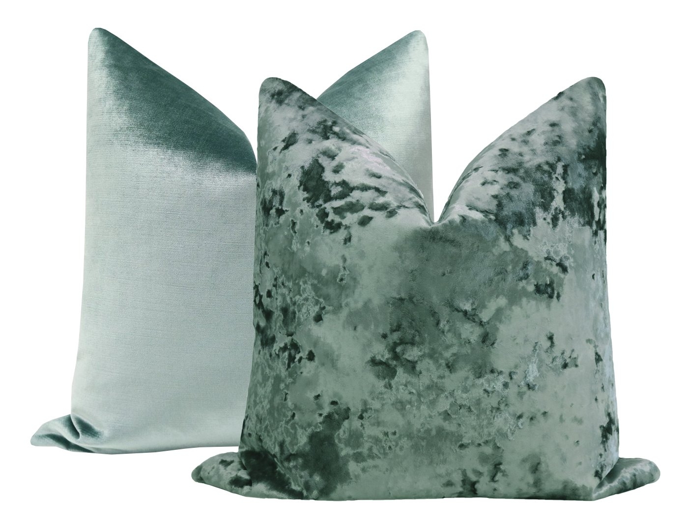 Lavish Velvet Pillow Cover, Aegean, 20" x 20" - Image 2