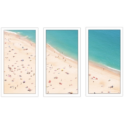Beach Please V" 3 Piece Framed Painting Print Set - Image 0