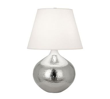 Danielle Small Round Table Lamp, Nickel - Image 0