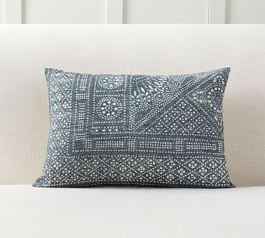 Hester Print Filled Pillow, 14x20", Blue - Image 0