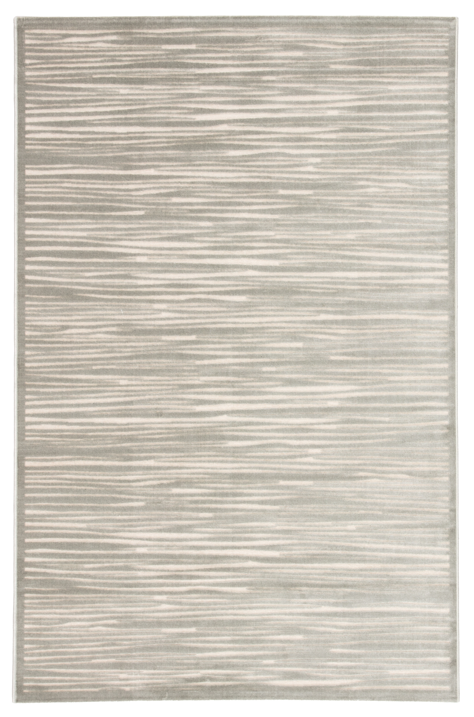 Linea Abstract Silver/ White Area Rug (9' X 12') - Image 0