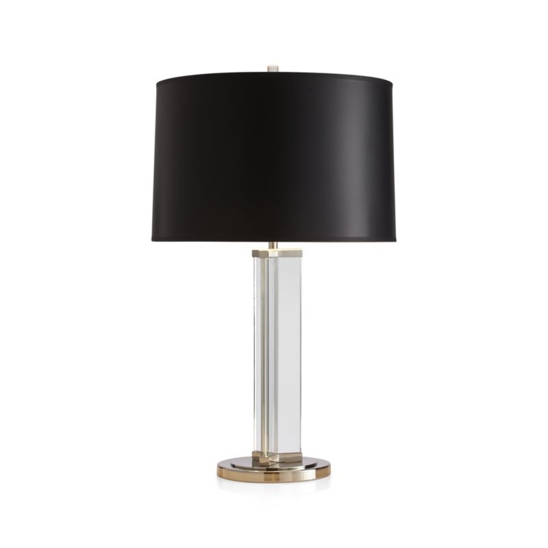 Gleam Crystal/Nickel Black Shade Table Lamp - Image 3
