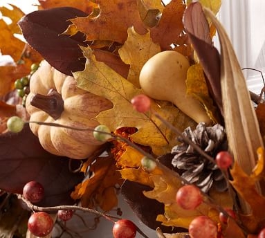 Dried Autumn Pumpkin Wreath - Image 1