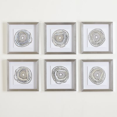Geodes - 6 Piece Picture Frame Graphic Art Print Set on Paper - Image 0