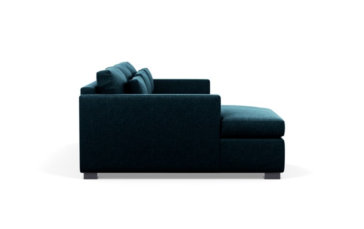 Charly Sectionals with Indigo Fabric and Painted Black legs - Image 2
