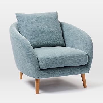 Hanna Chair, Twill, Teal, Almond, Poly - Image 5