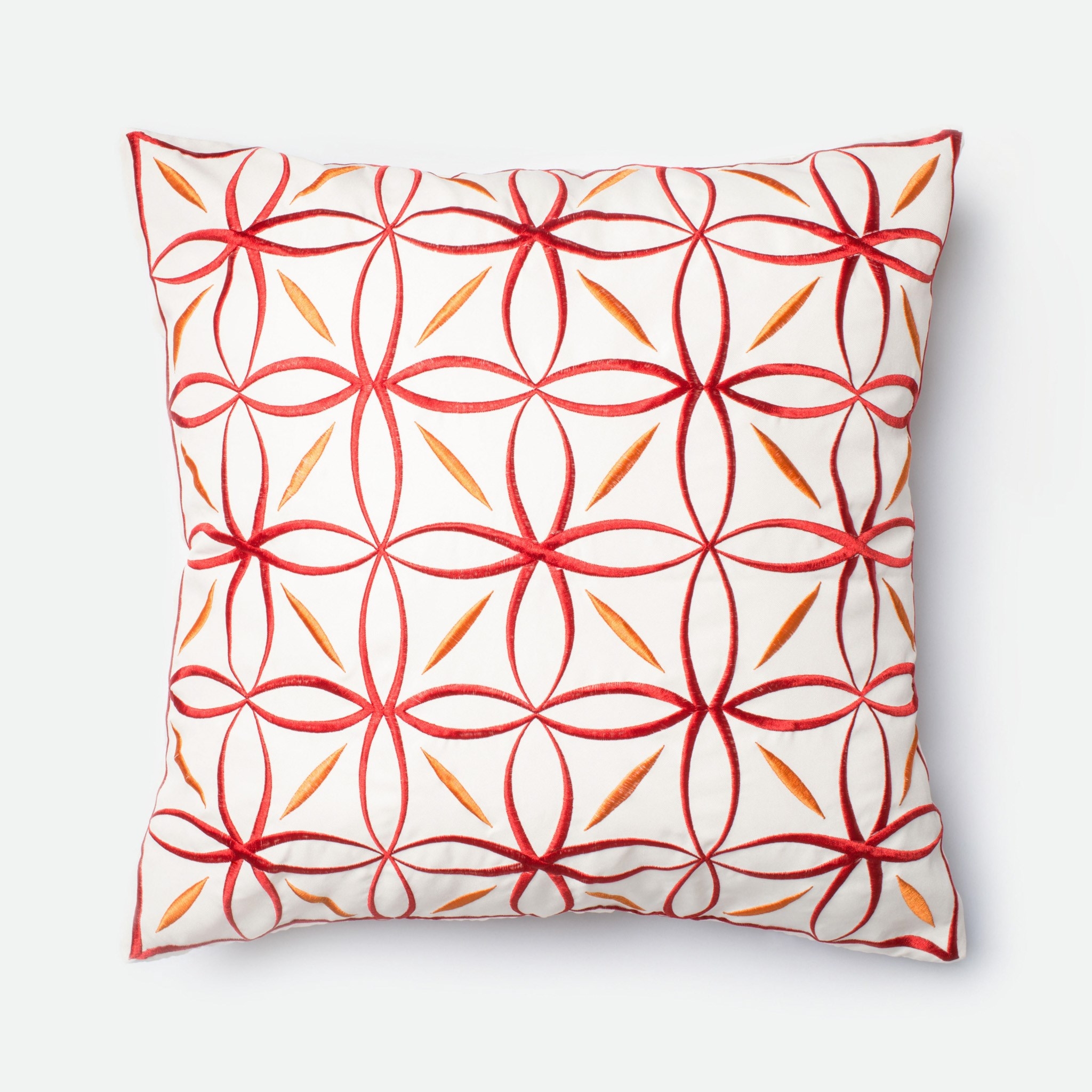 PILLOWS - RED / ORANGE - 22" X 22" Cover w/Down - Image 0