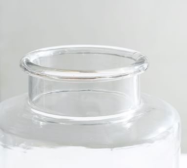 Shouldered Clear Glass Vase, Large - Image 1