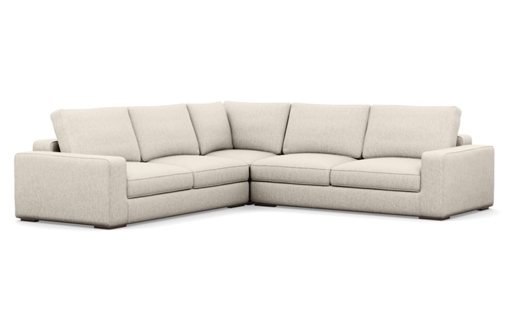 Ainsley Corner Sectional with Wheat Fabric and Oiled Walnut legs - Image 1