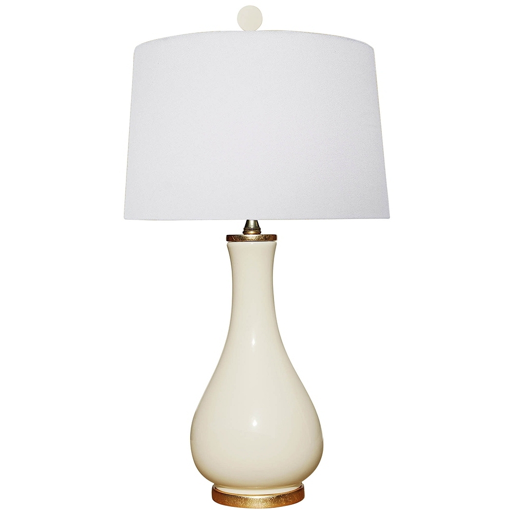 Mia Dove White Porcelain Vase Accent Table Lamp - Style # 61Y52 - Image 0