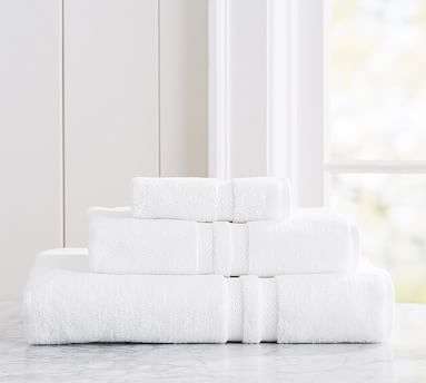Heathered Hydrocotton Bath Towel, White - Image 2