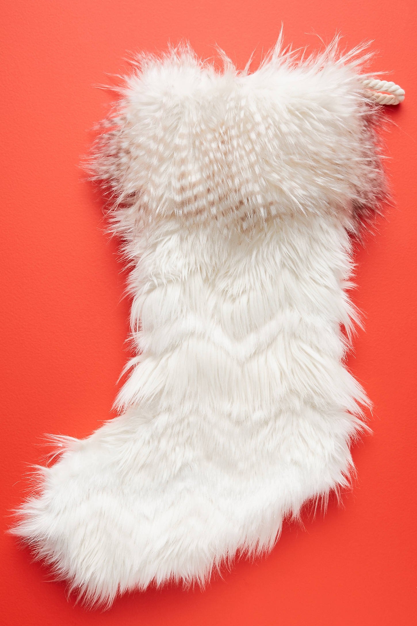 North Pole Faux Fur Stocking - Image 0