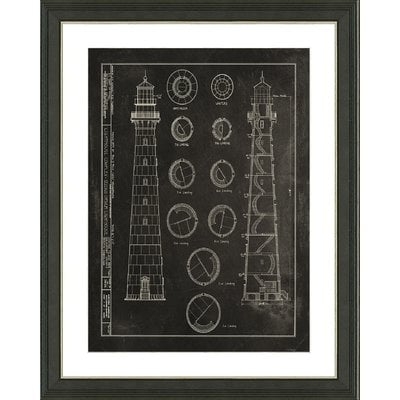 'Slate Lighthouse Patent IV' Framed Graphic Art Print - Image 0