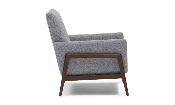 Gray Clyde Mid Century Modern Chair - Essence Ash - Coffee Bean - Image 1