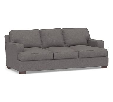 Townsend Square Arm Upholstered Sofa 86.5", Polyester Wrapped Cushions, Brushed Crossweave Charcoal - Image 0