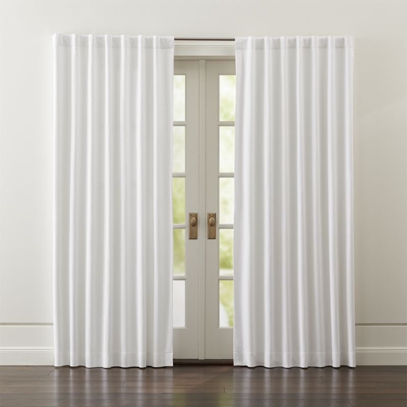 Wallace White Blackout Curtain Panel 52"x96" - Image 1