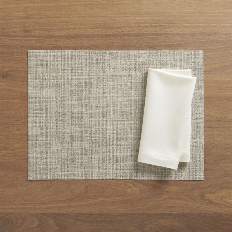 Chilewich ® Rectangular Crepe Neutral Easy-Clean Vinyl Placemat - Image 0