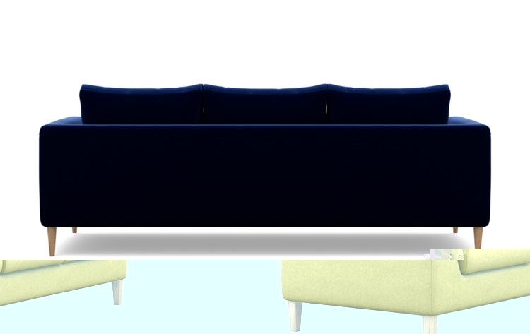 Asher Sofa with Blue Bergen Blue Fabric and Natural Oak legs - Image 2