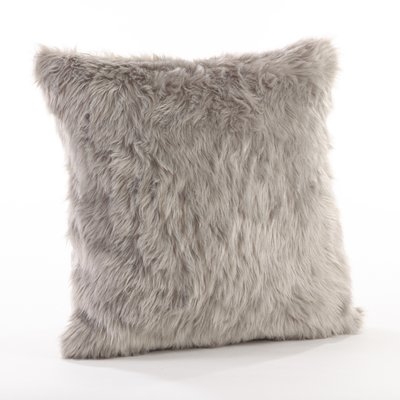 Branchville Square Faux Fur Throw Pillow - Image 0