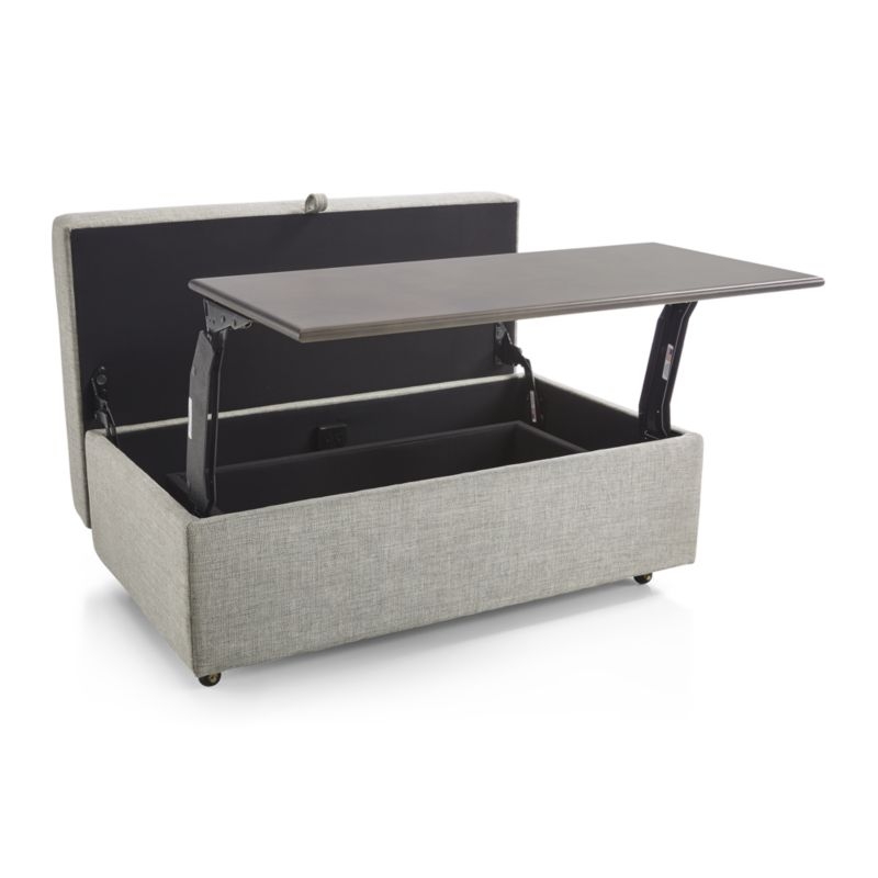 Barrett Storage Ottoman with Tray and Casters - Image 3