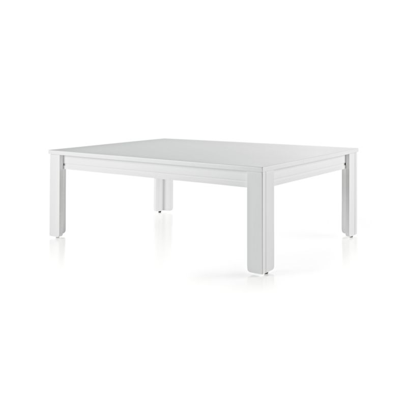 Adjustable White Wood Large Kids Table with 15" Legs - Image 1