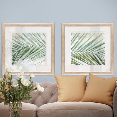 'Palm View I' 2 Piece Framed Graphic Art Set - Image 0