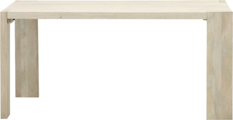 Blox White Wash Dining Table 35"x63" - Image 1