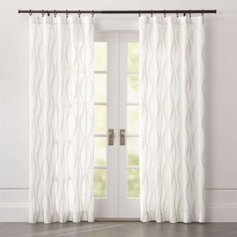 Elester Ivory Sheer Curtain Panel 50"x96" - Image 1