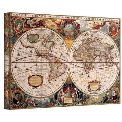 World Map 2 Piece Graphic Art on Wrapped Canvas Set - Image 0