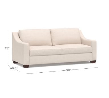 York Slope Arm Upholstered Deep Seat Grand Sofa 95" 3-Seater, Down Blend Wrapped Cushions, Performance Everydaylinen(TM) Oatmeal - Image 1