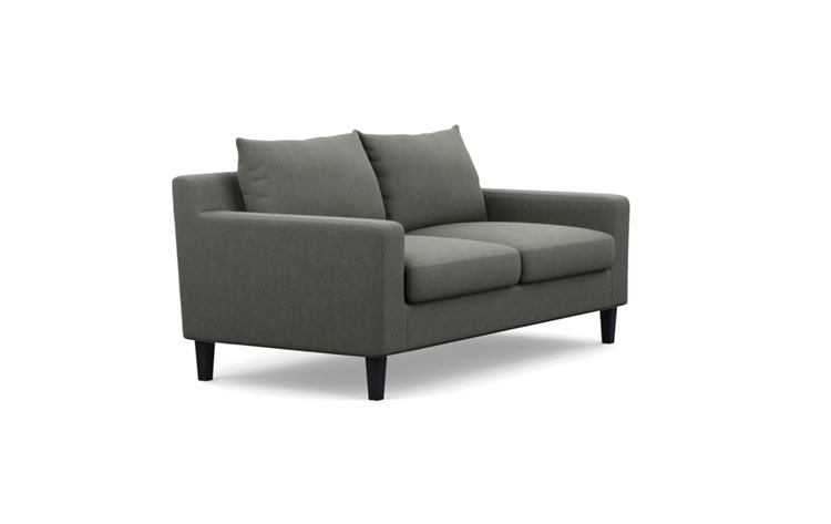 Sloan Sofa with Grey Tent Fabric and Painted Black legs - Image 1