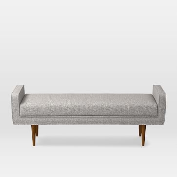 Landry Bench, Deco Weave, Feather Gray - Image 1