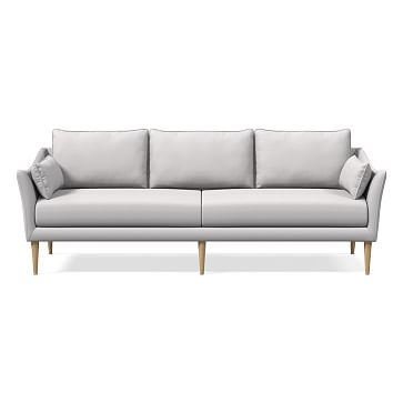 Antwerp 89" Sofa, Poly, Chenille Tweed, Frost Gray, Almond - Image 0