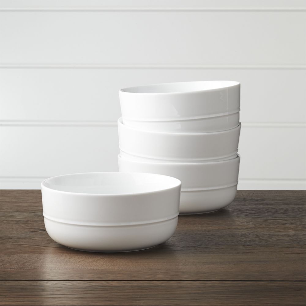 Hue White Bowls, Set of 4 - Image 0