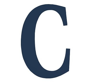 Large Harper Letter C, Navy - Image 0