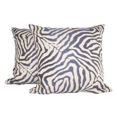 Zebra Glow Throw Pillow - set of 2 - Image 0