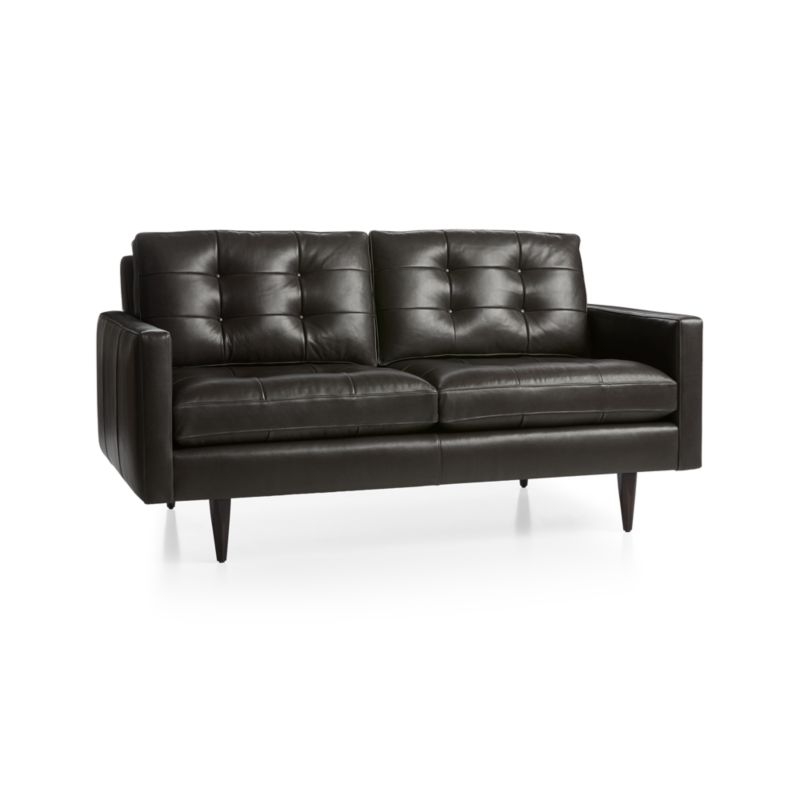 Petrie Leather Midcentury Loveseat - Image 2