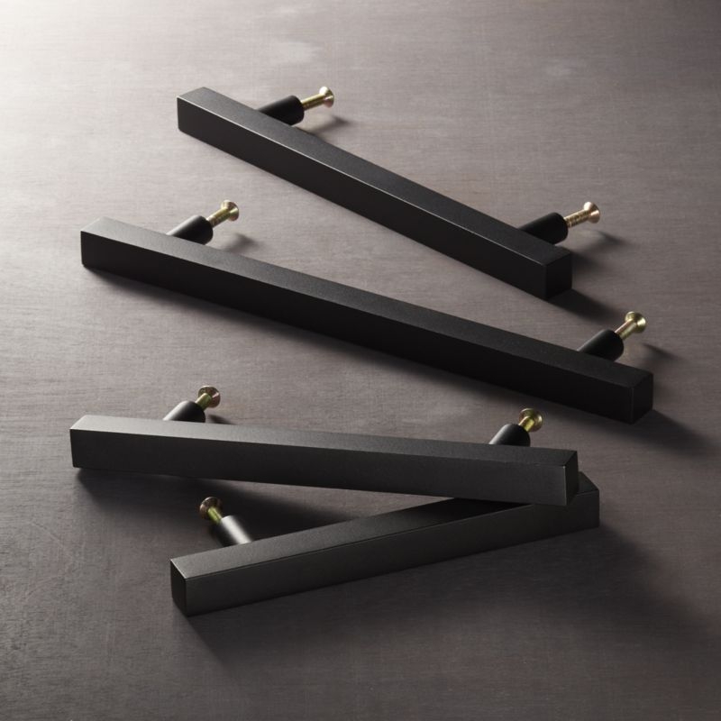 4" Matte Black Square Handle - Image 1