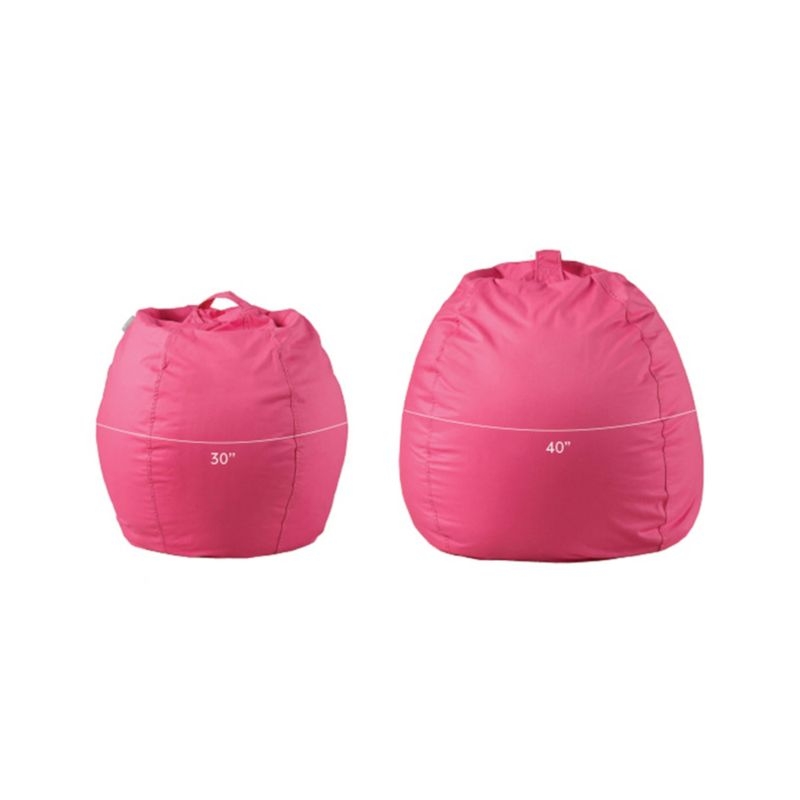 Large Dark Pink Bean Bag Chair - Image 2