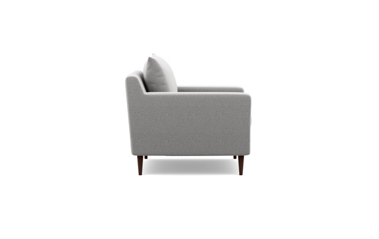 Sloan Accent Chair with Grey Ash Fabric and Oiled Walnut legs - Image 2