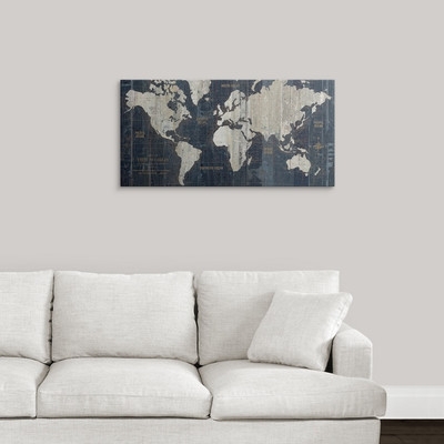 'Old World Map Blue' Graphic Art Print - Image 0