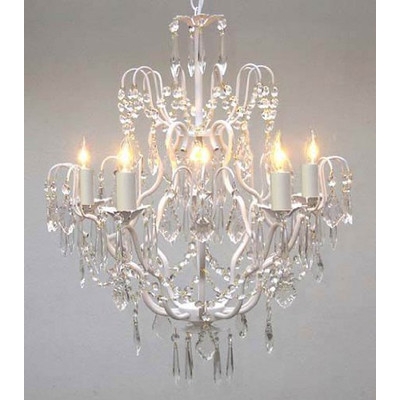 Clemence 5-Light White Hardwired Candle Style Chandelier - Image 0