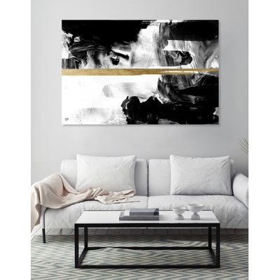 'Halfway Black and White' Graphic Art Print on Canvas - Image 0