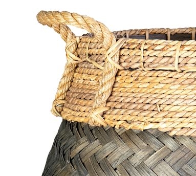 Lyon Woven Black Baskets, Set of 2 - Image 1