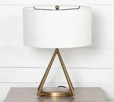 Porter Table Lamp, Antique Brass - Image 0