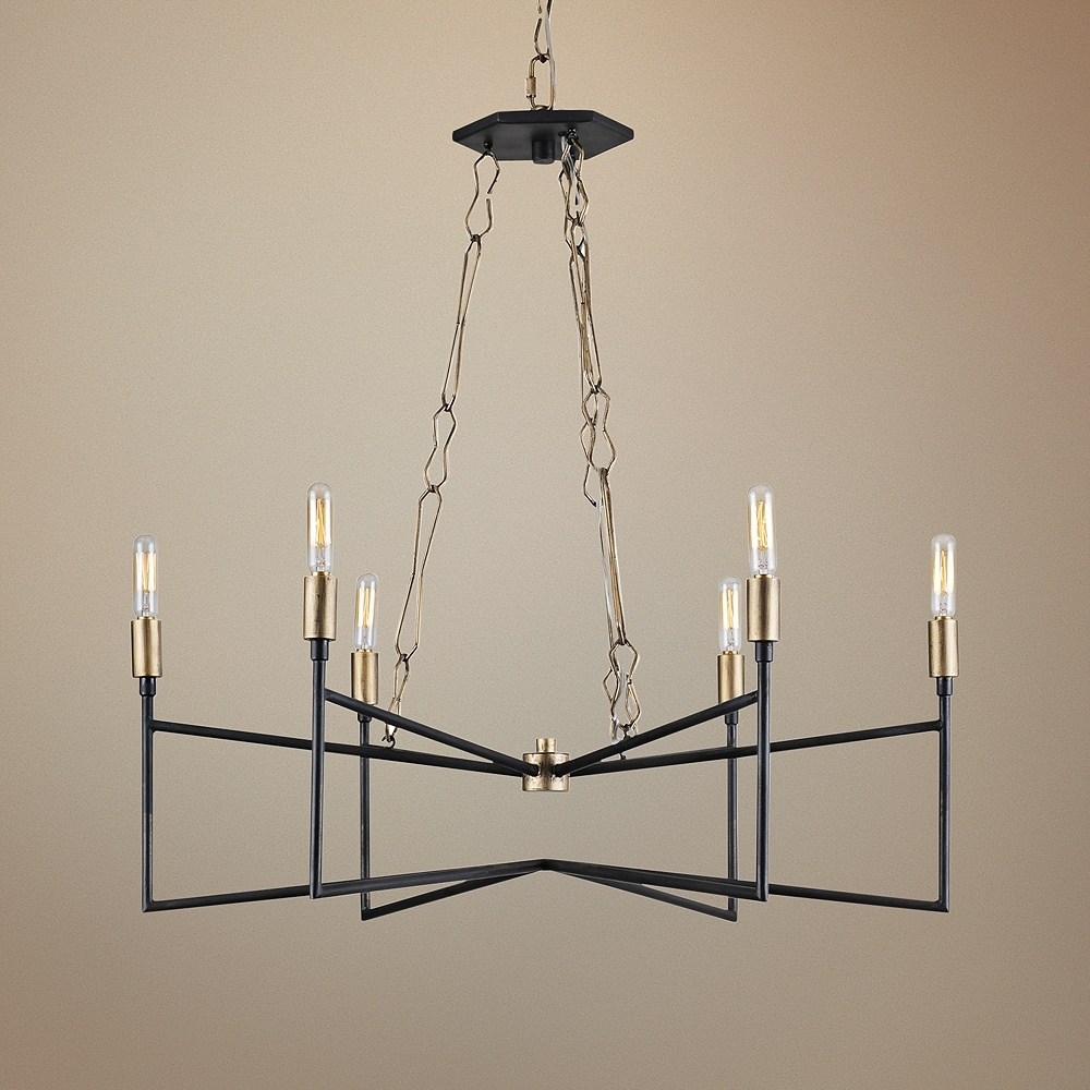 Varaluz Bodie 26"W Havana Gold and Carbon 6-Light Chandelier - Style # 59D36 - Image 0