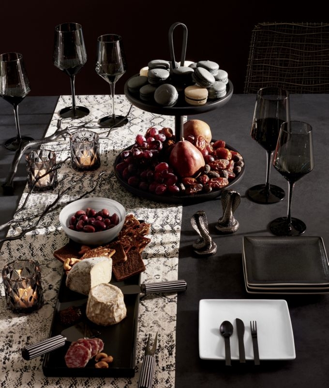 Bento Rectangular Matte Black Serving Platter - Image 3