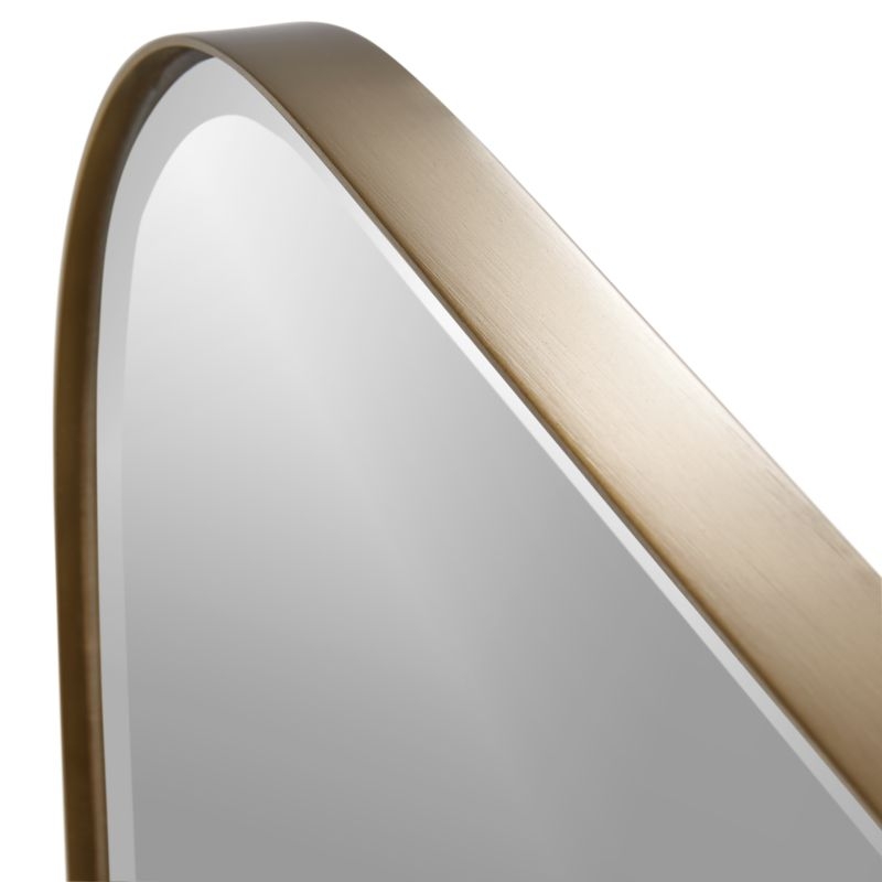 Edge Brass Rounded Rectangle Mirror - Image 1