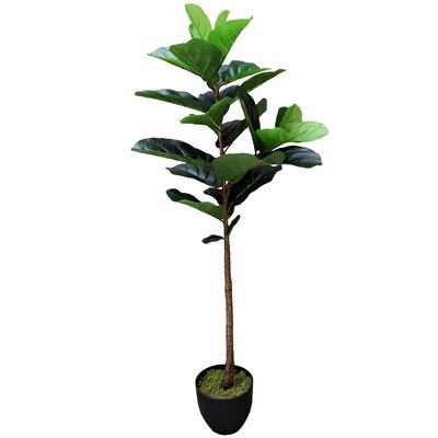 Real Touch Silk Fiddle Leaf Fig Tree in Pot - Image 0